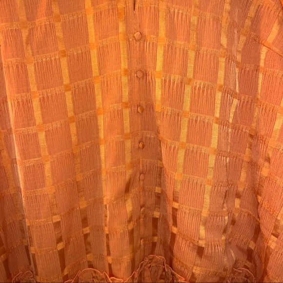 Boho Orange Cross Stripe Dress BNWT - Picture 5 of 6